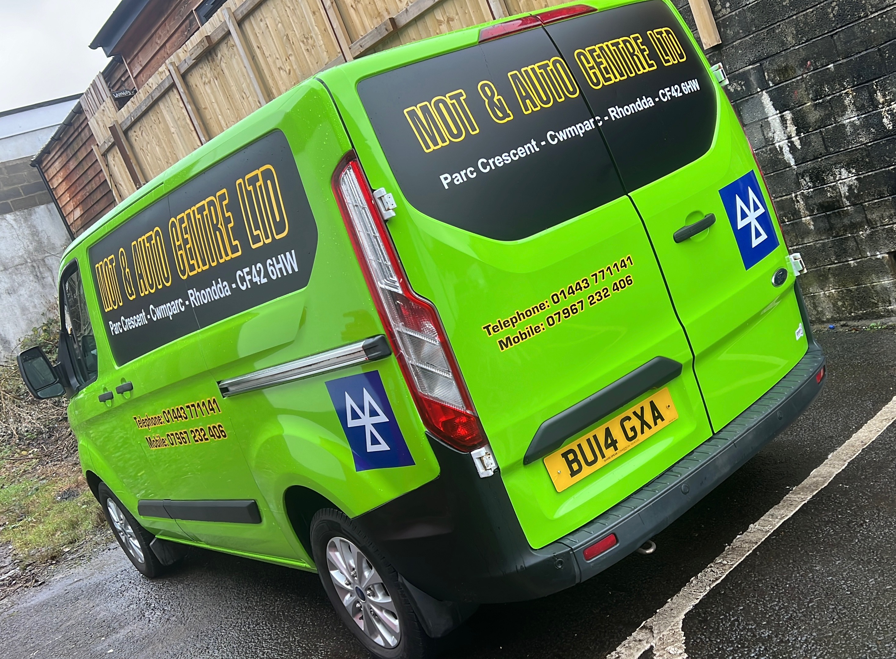 The MOT & Auto Centre Ltd branded van